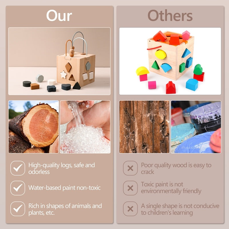 Wooden Geometric Box Puzzle