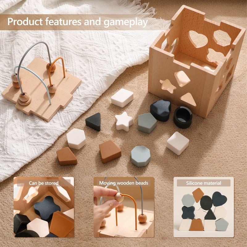 Wooden Geometric Box Puzzle