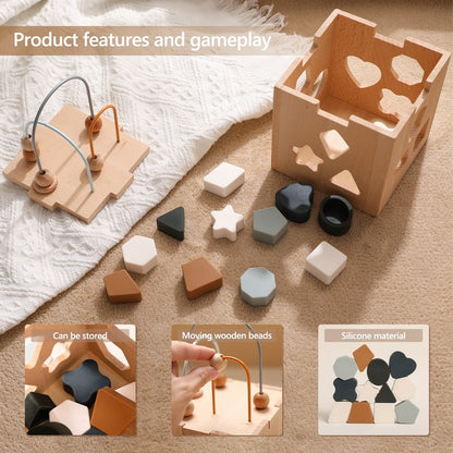 Wooden Geometric Box Puzzle