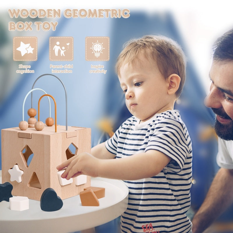Wooden Geometric Box Puzzle