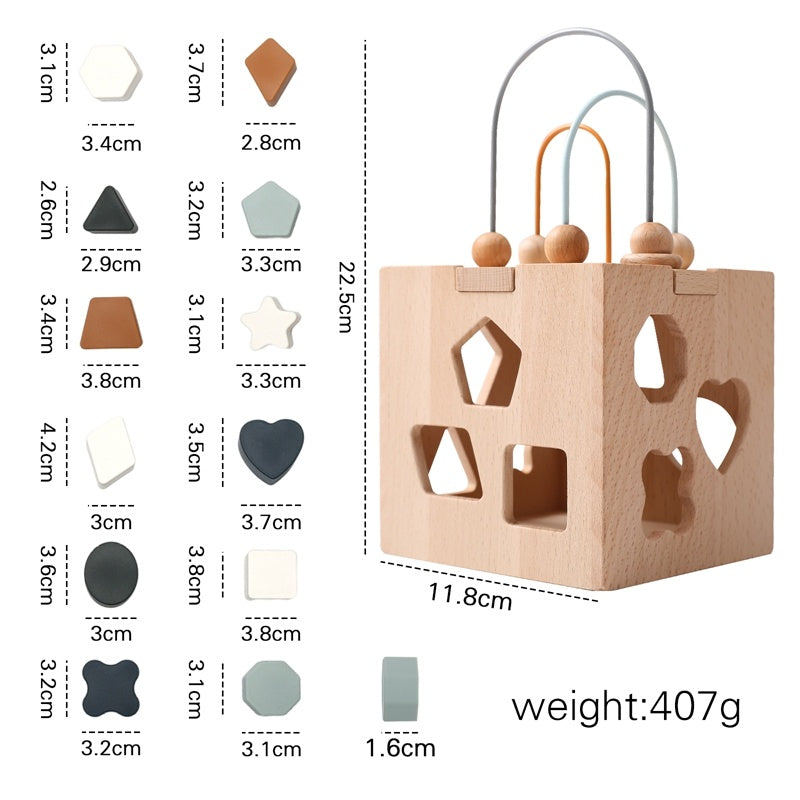 Wooden Geometric Box Puzzle